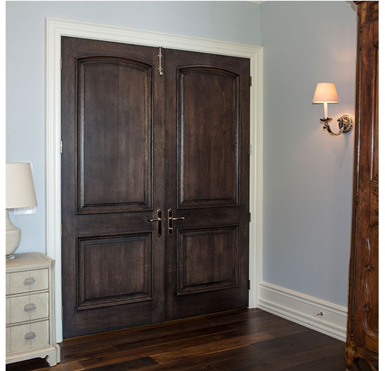 interior doors in dark wood by traditional doors