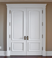 white custom interior panel door